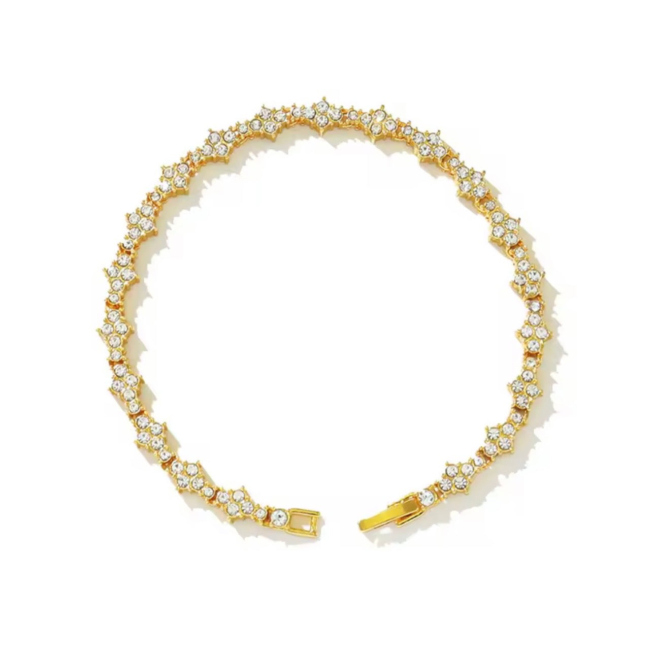 Diamond cross bracelet
