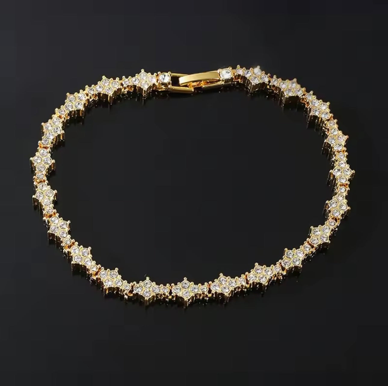 Diamond cross bracelet