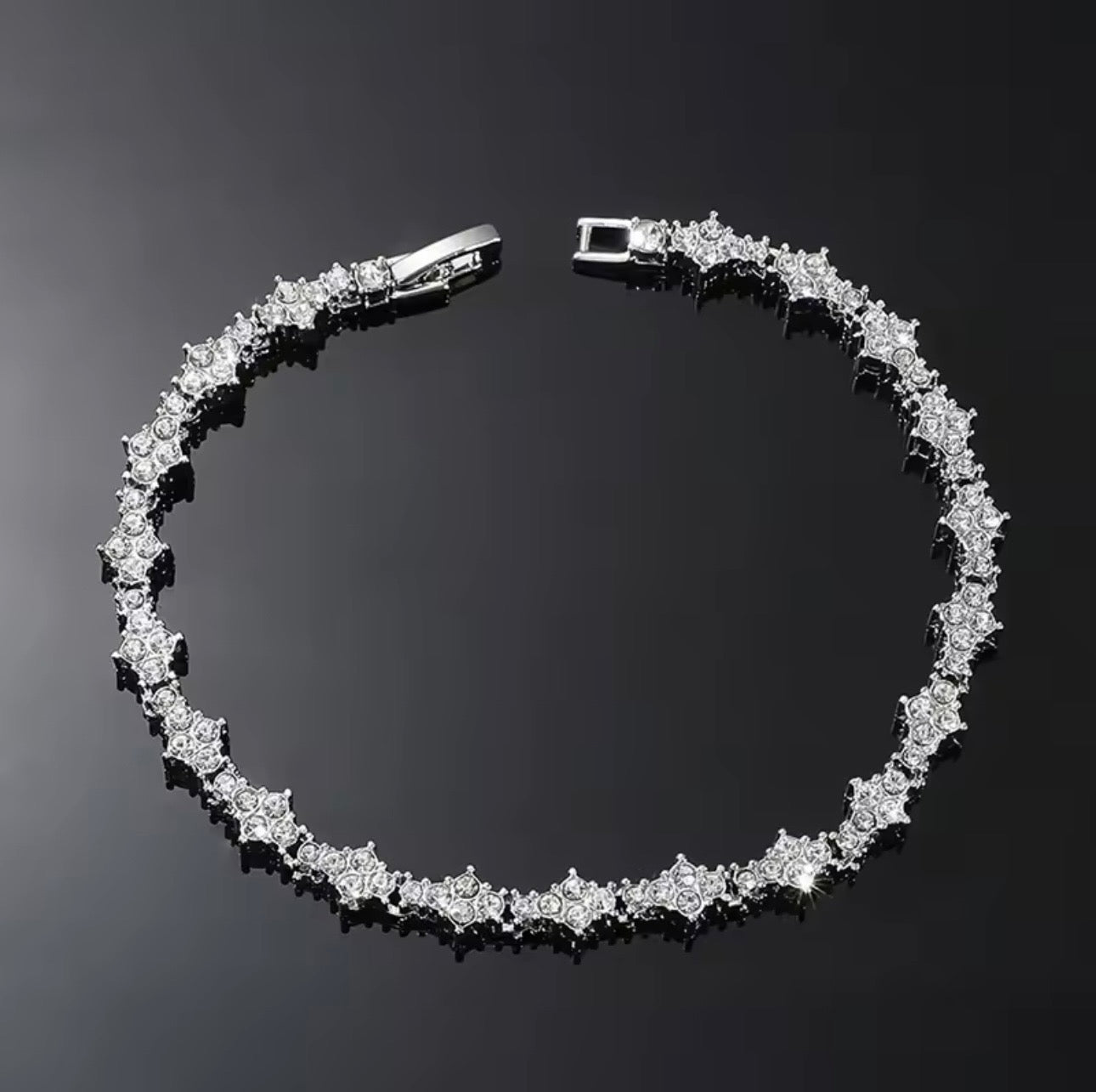 Diamond cross bracelet