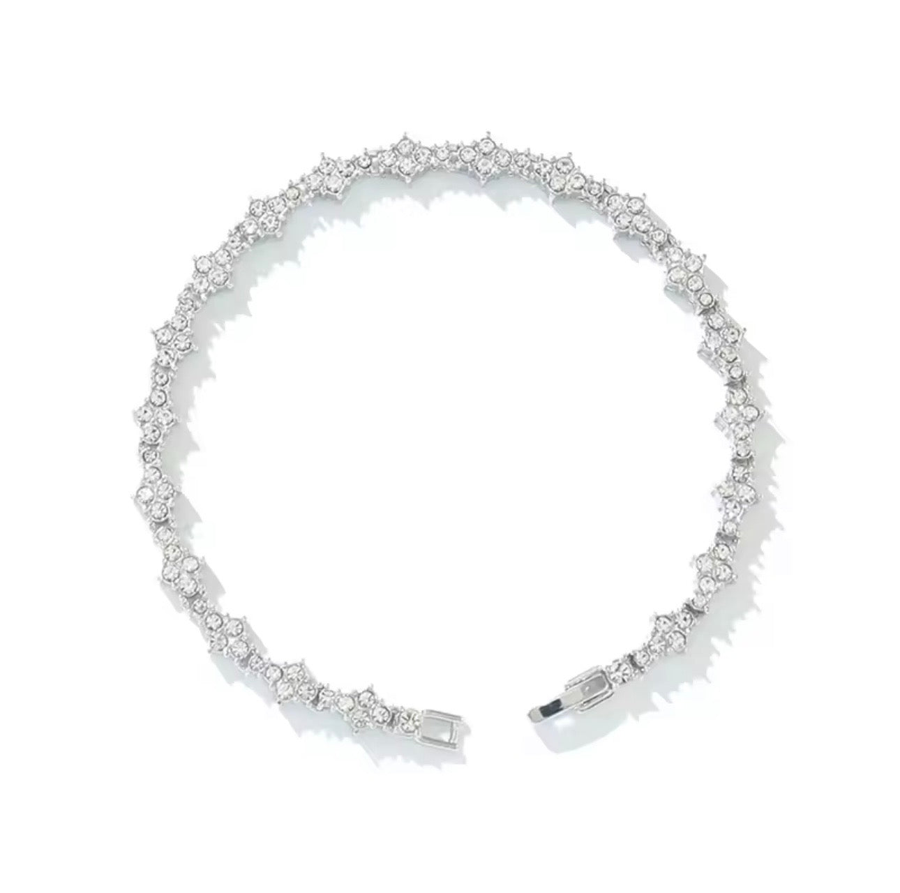 Diamond cross bracelet